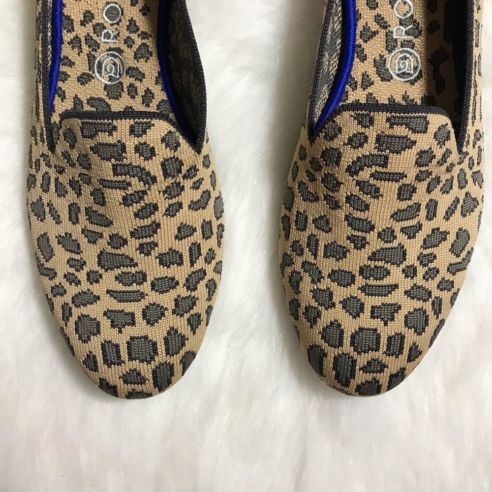 SOLD Rothy’s Leopard print Shoes Round Toe New 11W - Picture 2 of 8